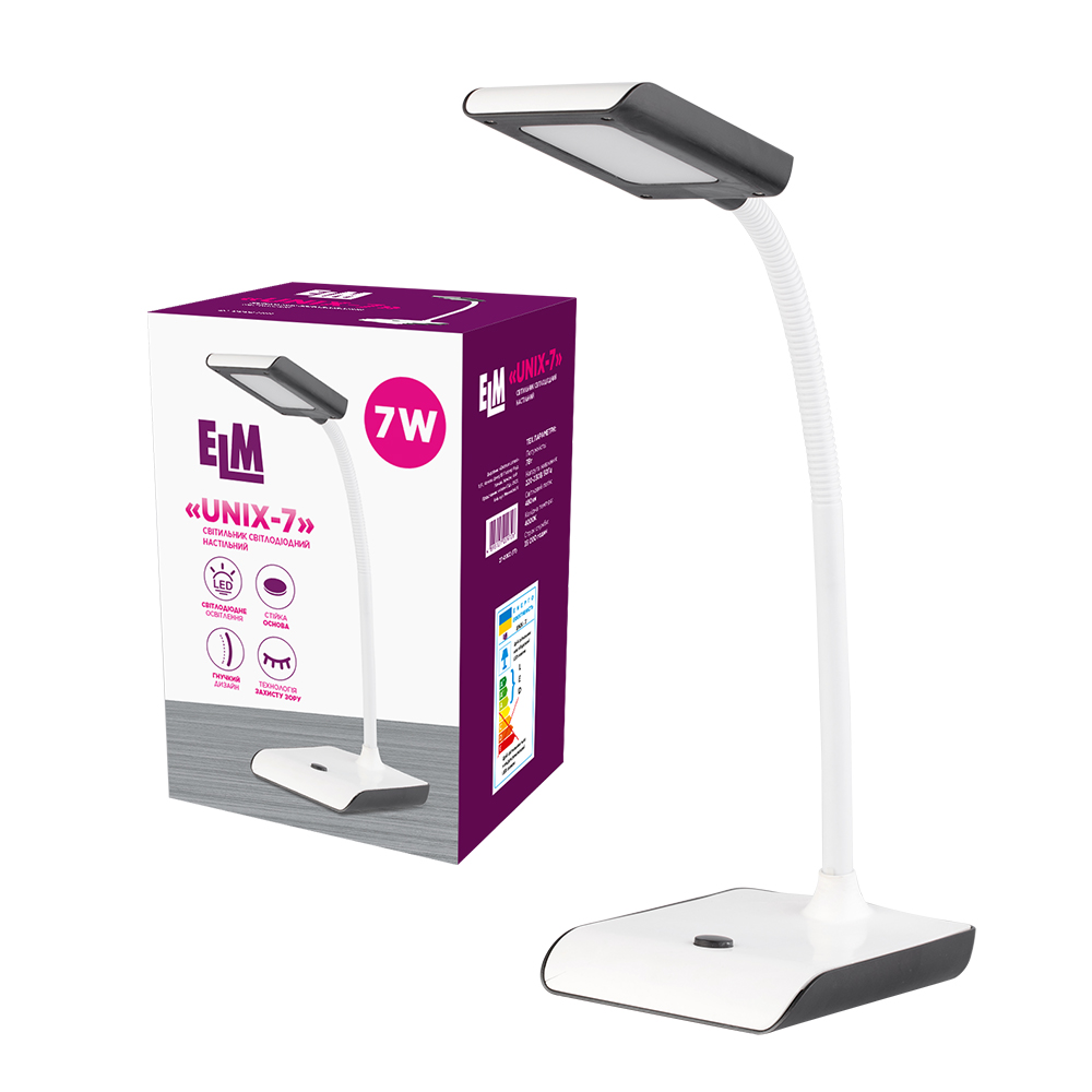 Настільна світлодіодна лампа ELM Unix 7W IP20 4000K